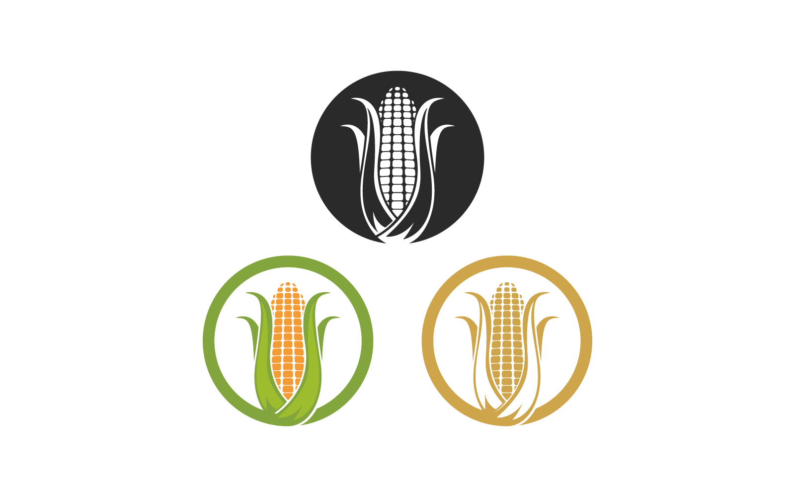 Corn logo design illustration flat design