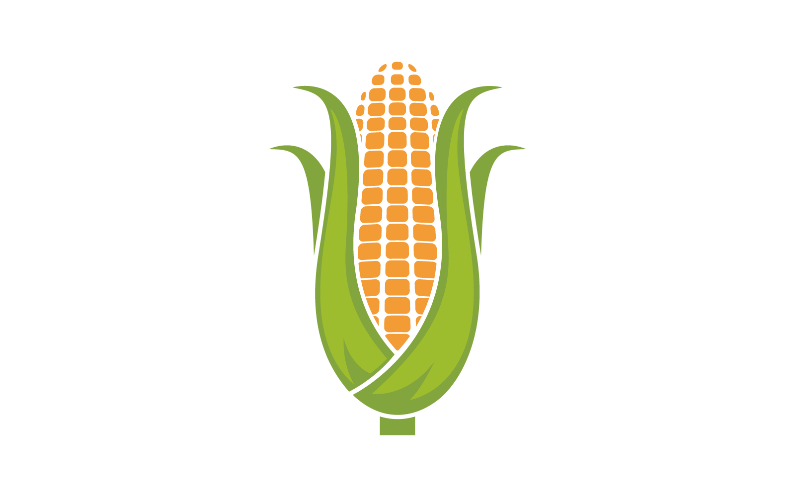 Corn logo illustration flat design template