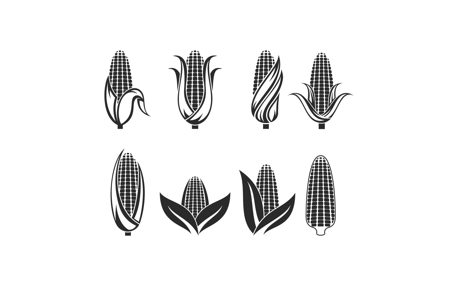 Corn logo illustration vector icon flat design