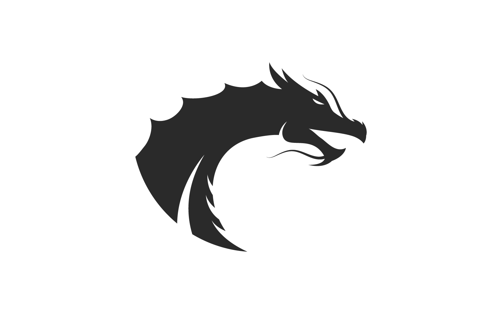Drachen-Logo-Vektorvorlage, flaches Design