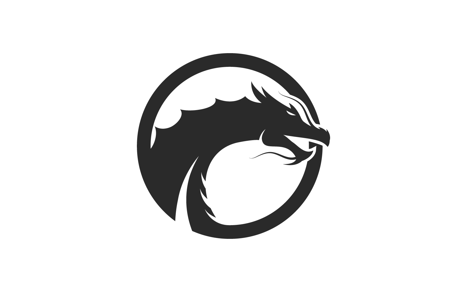 Dragon logo illustratie sjabloon vector plat ontwerp