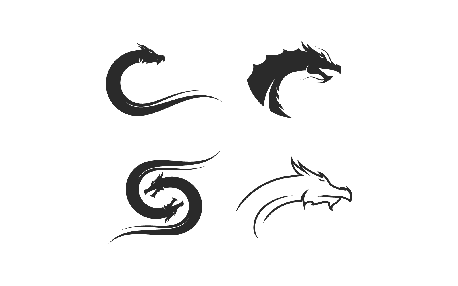 Dragon logo illustration vector design icon template
