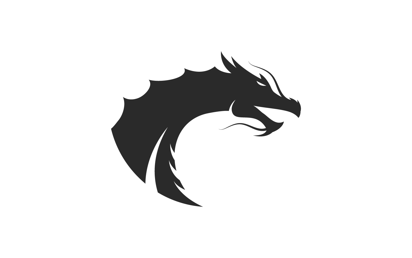 Dragon logo vector template flat design