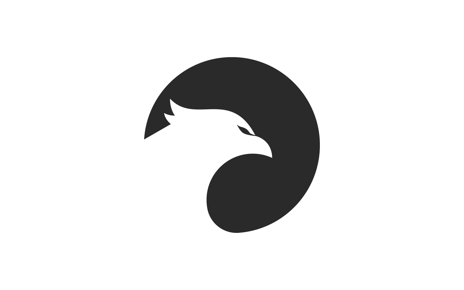 Falcon eagle bird logo vector flat design template