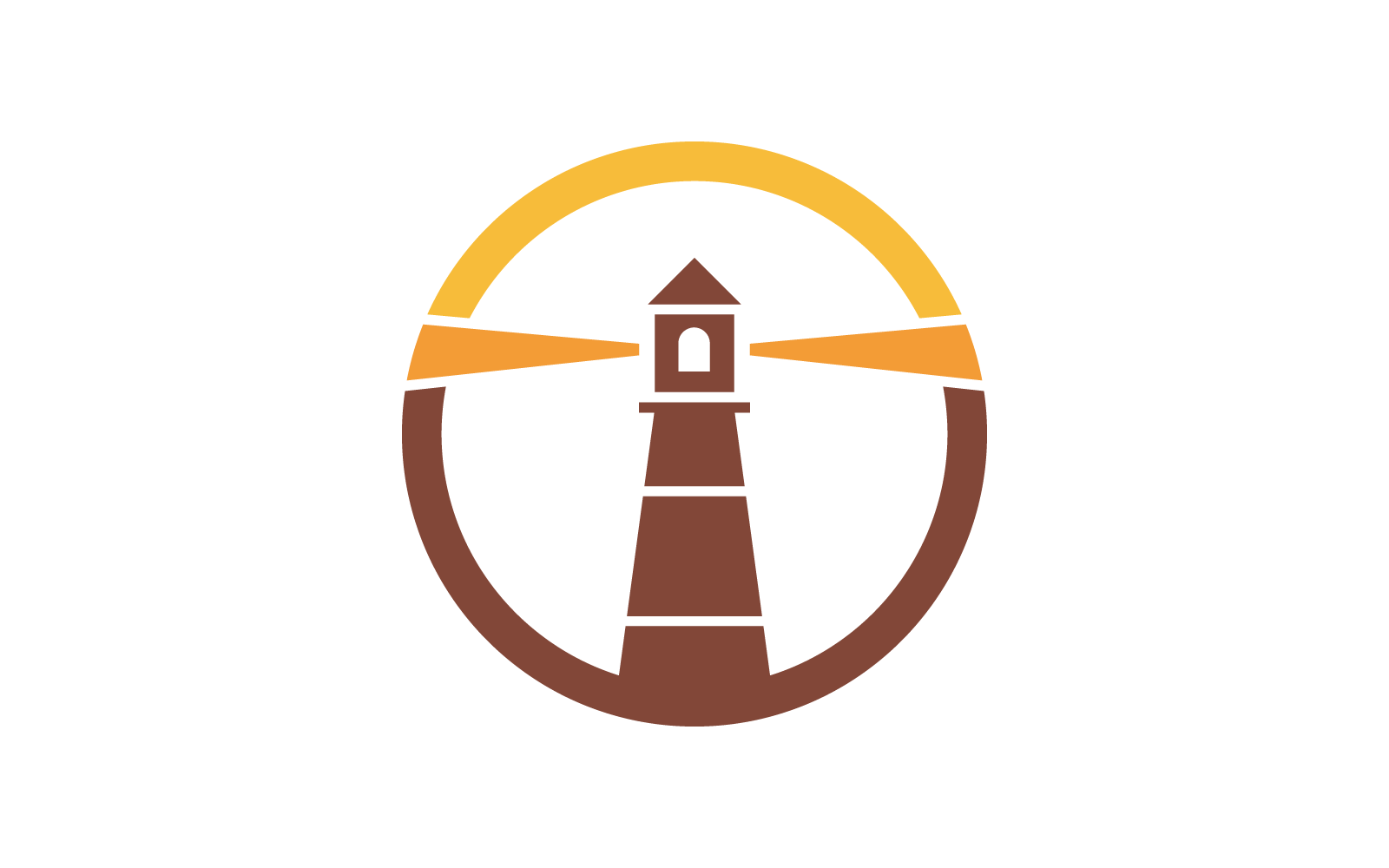 Light House Logo Flat Design Template