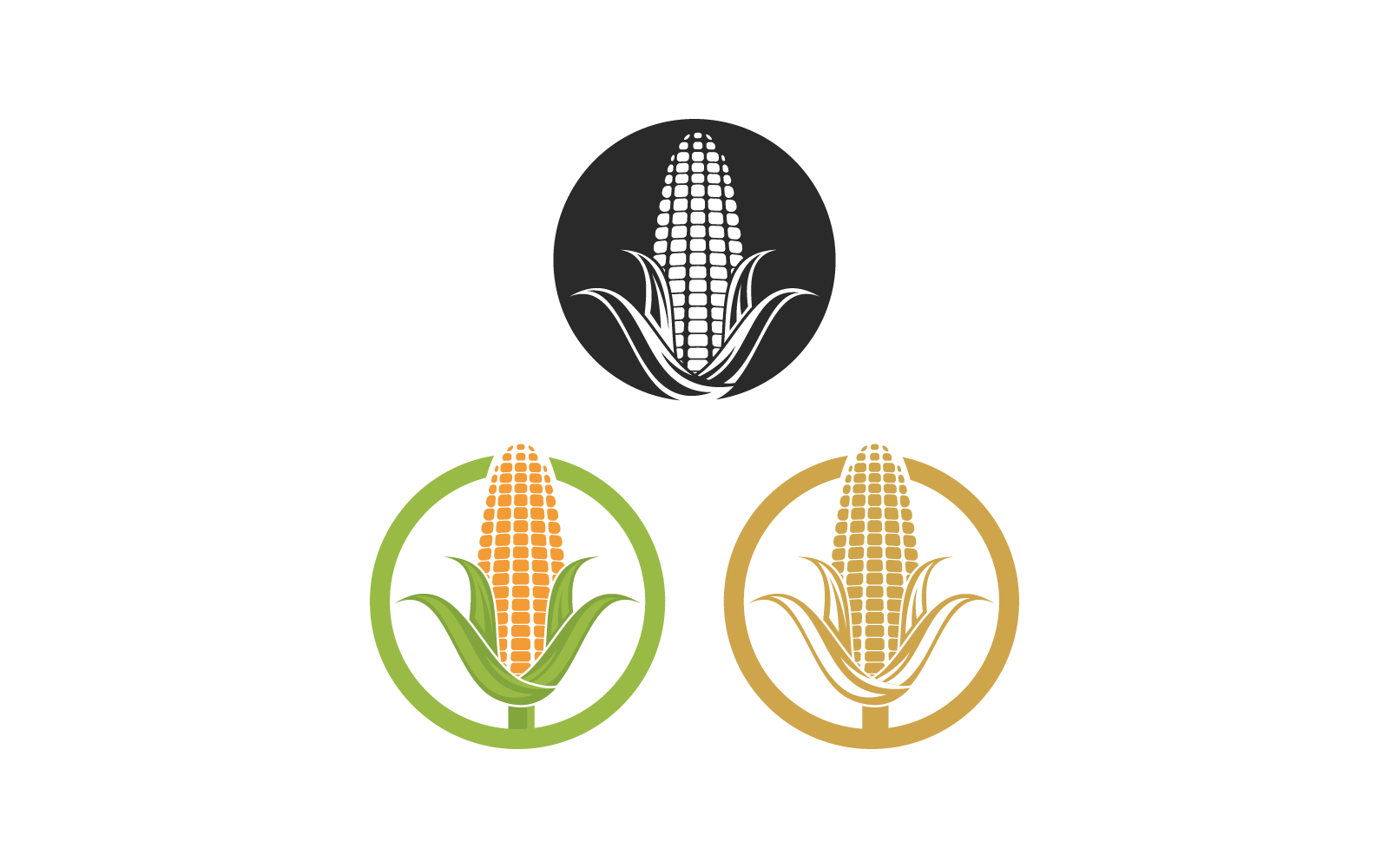 Plantilla de diseño de ilustración de vector de logotipo de maíz