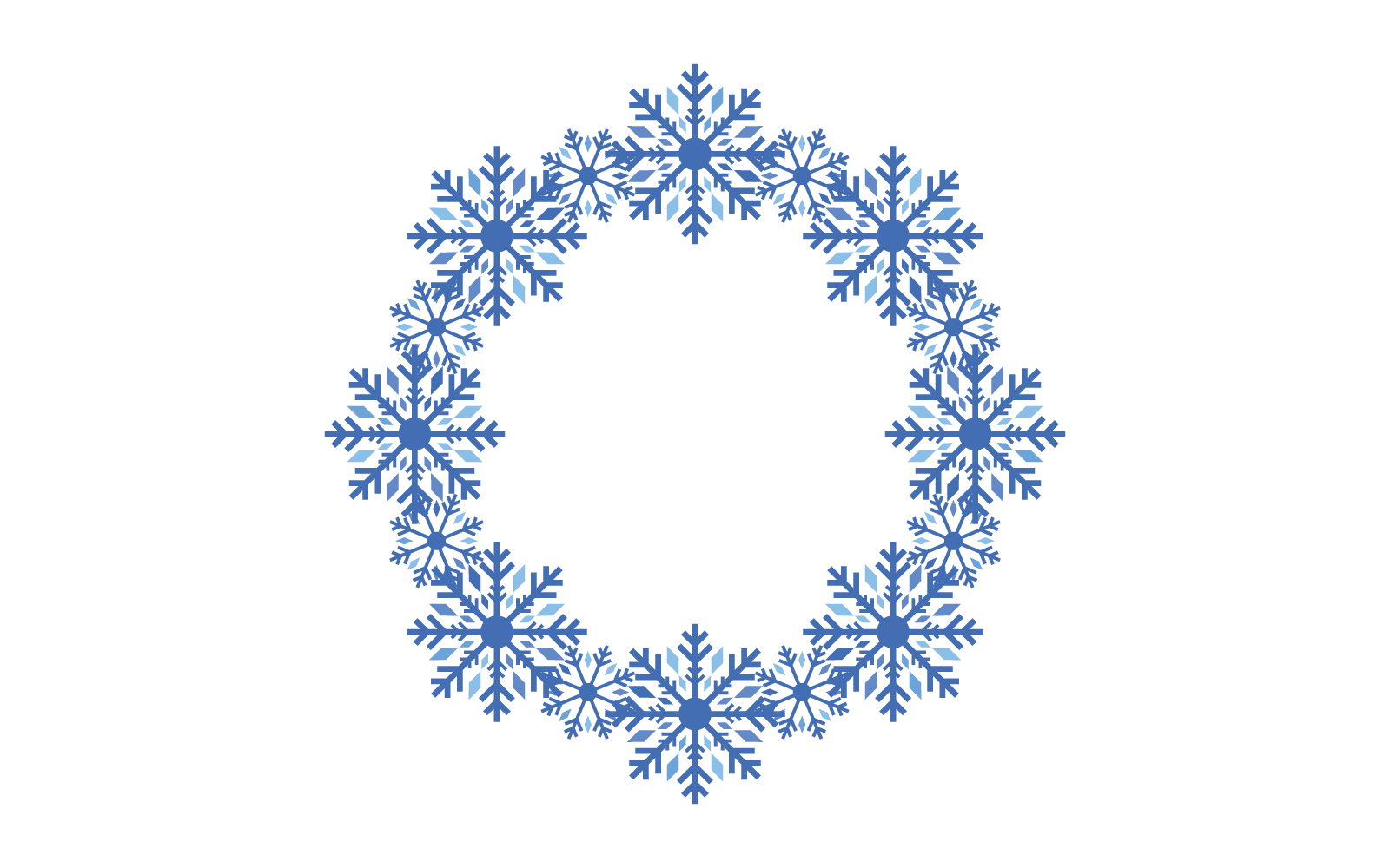 Plantilla de ilustración de vector de nevadas de fondo de copos de nieve