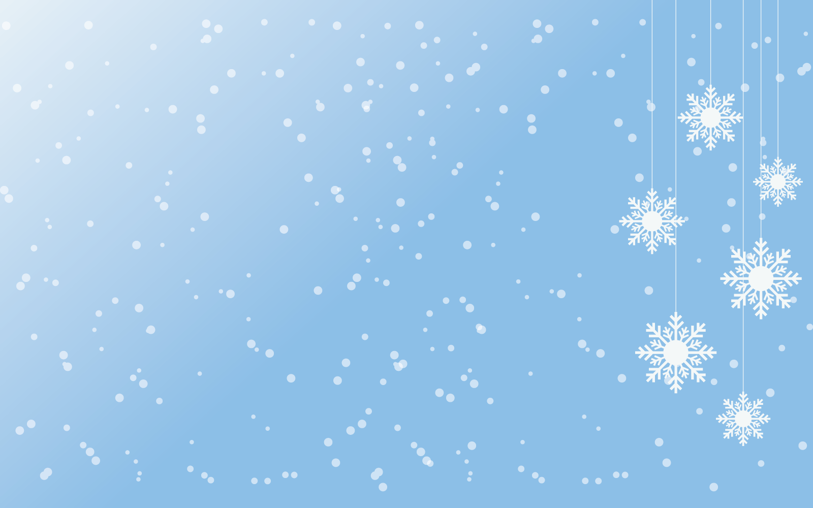Snowflakes background snowfall flat design