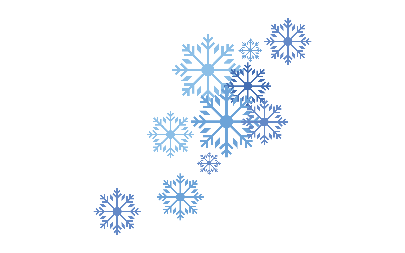 Snowflakes background snowfall illustration flat design template