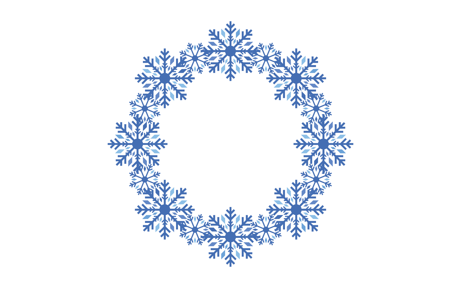Snowflakes background snowfall vector illustration template Logo Template