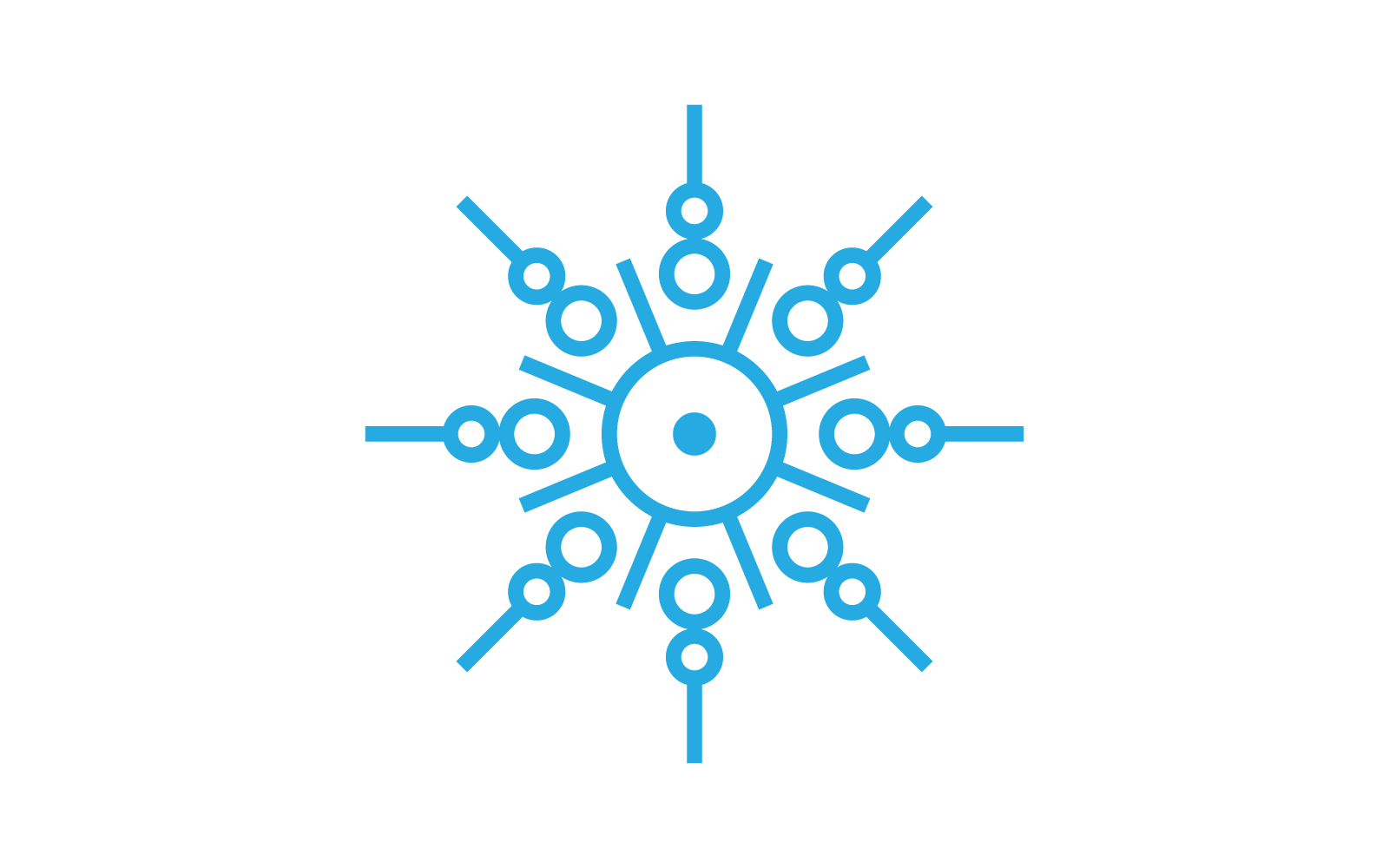 Snowflakes icon and symbol illustration flat design