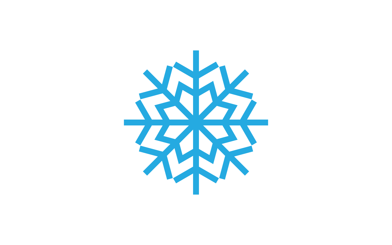 Snowflakes icon and symbol ilustration vector flat design template Logo Template