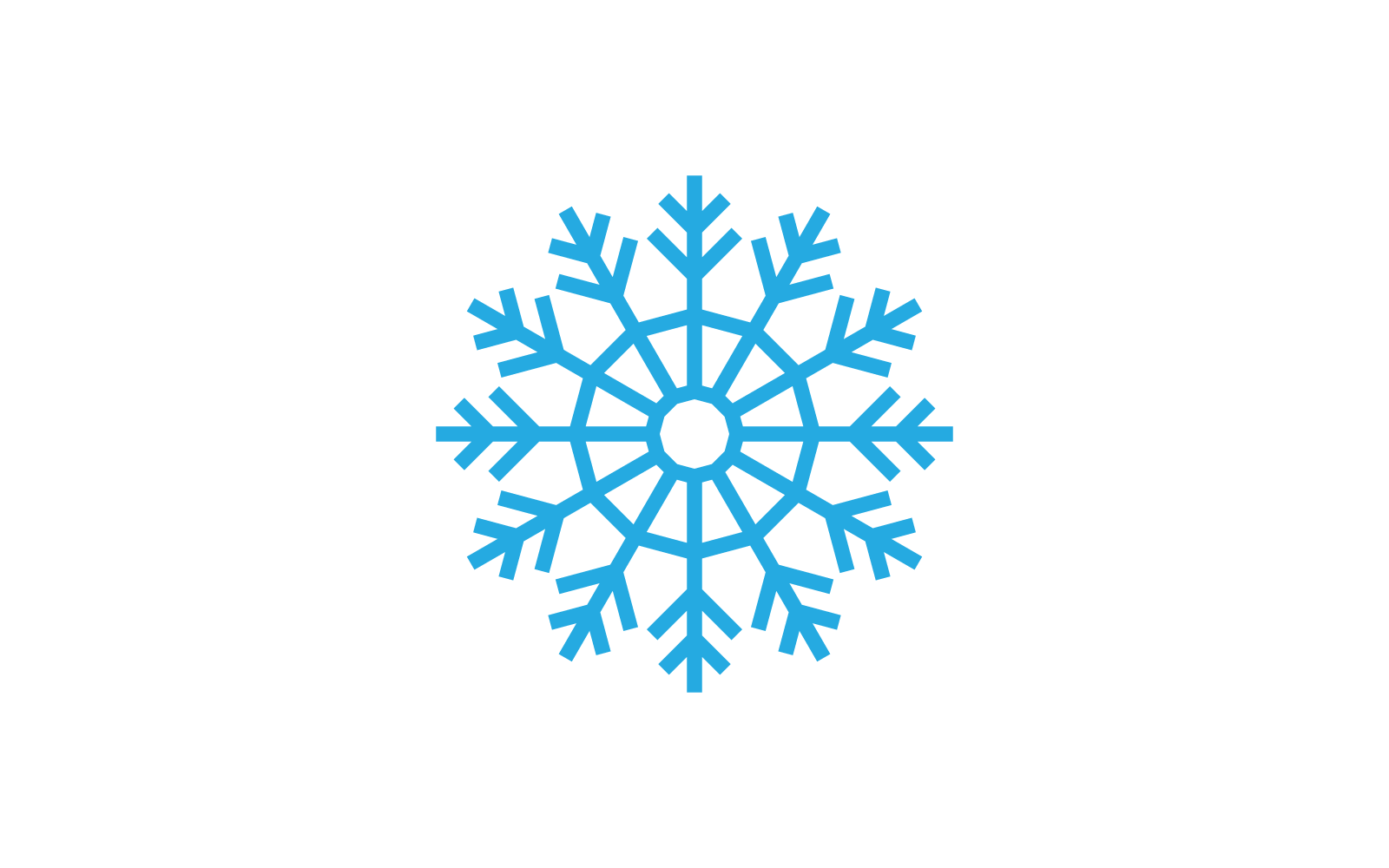 Snowflakes icon and symbol ilustration vector flat design Logo Template