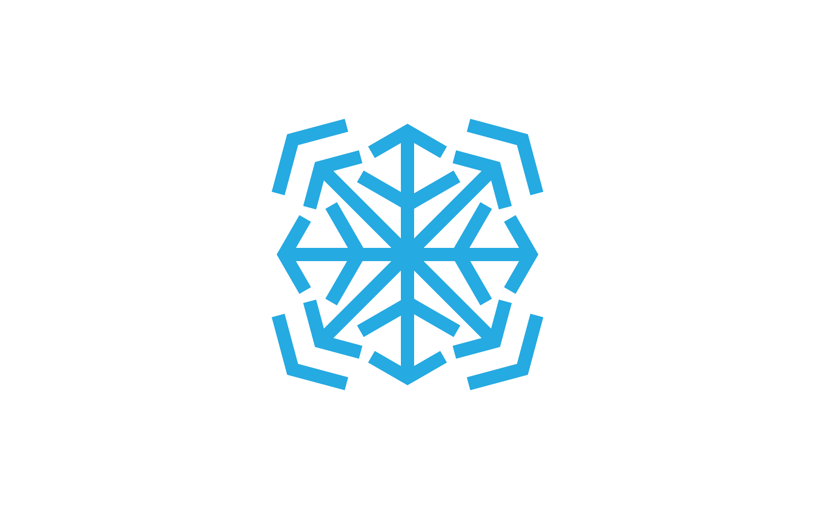 Snowflakes icon ilustration vector flat design template Logo Template