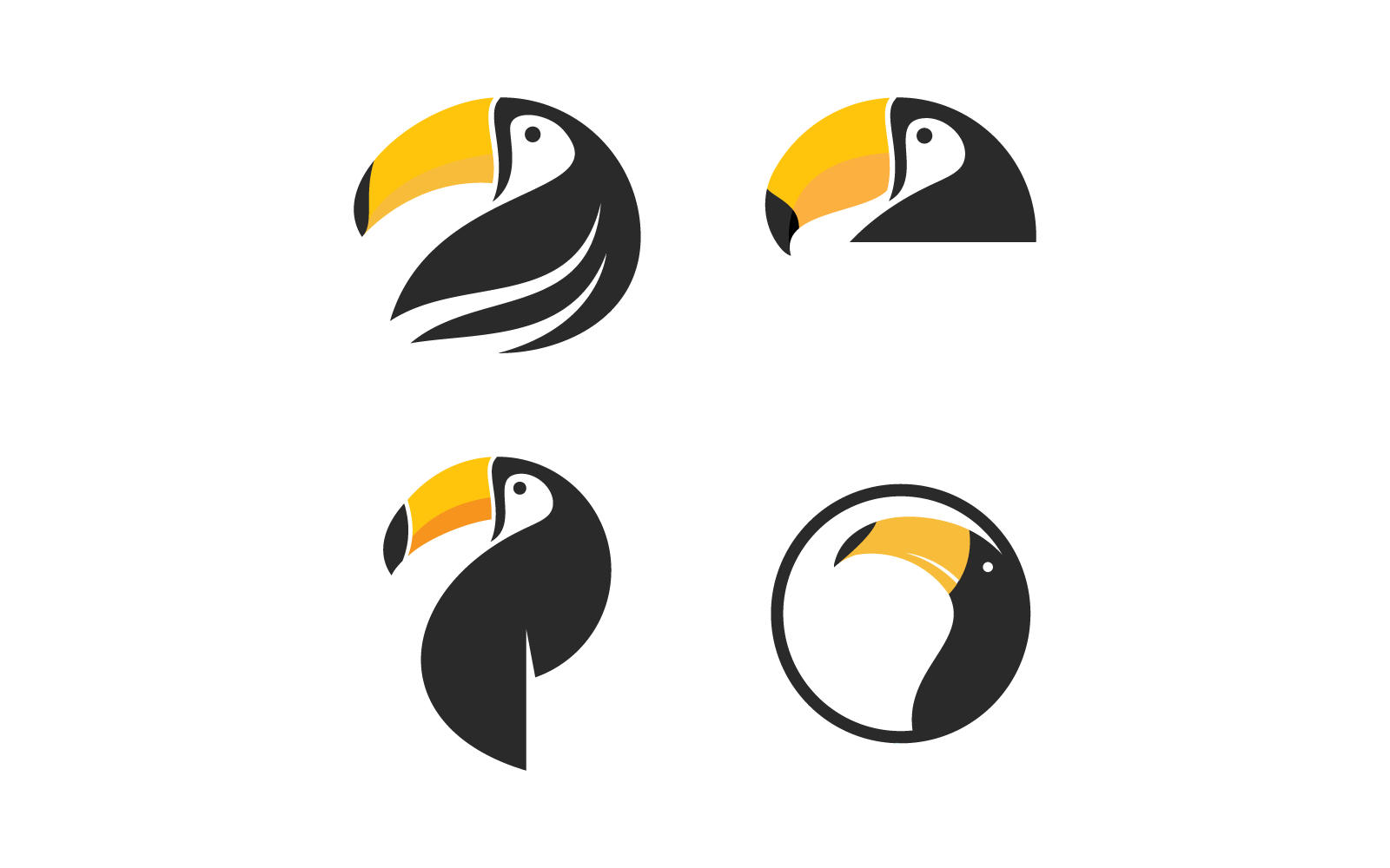 Toucan logo illustration design logo vector template Logo Template
