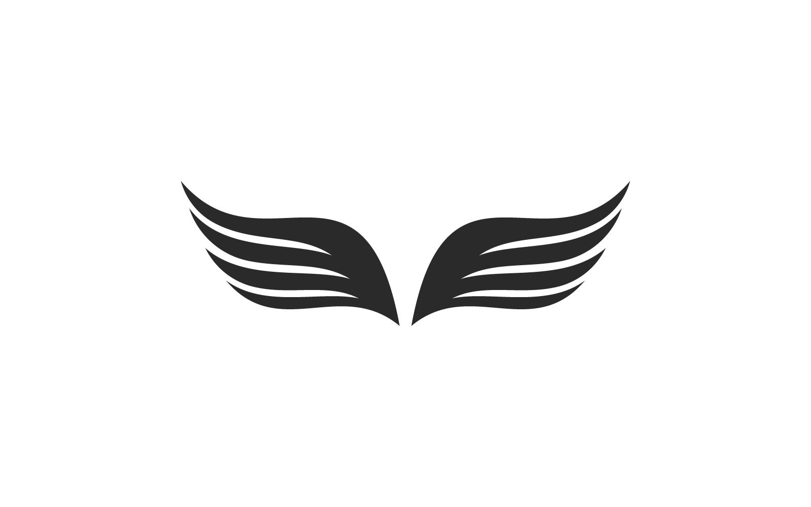 Wing illustration logo template flat design