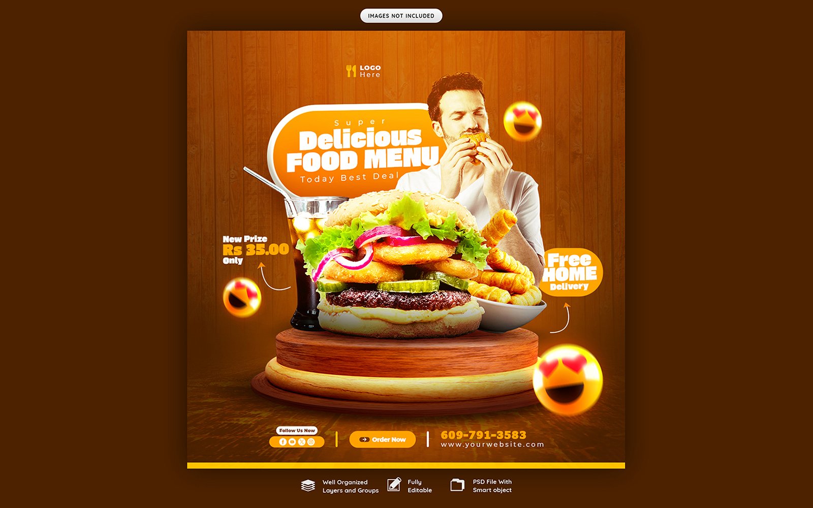Kit Graphique #398105 Alimentation Social Web Design - Logo template Preview