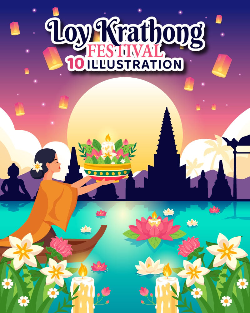 Kit Graphique #398180 Krathong Loy Web Design - Logo template Preview