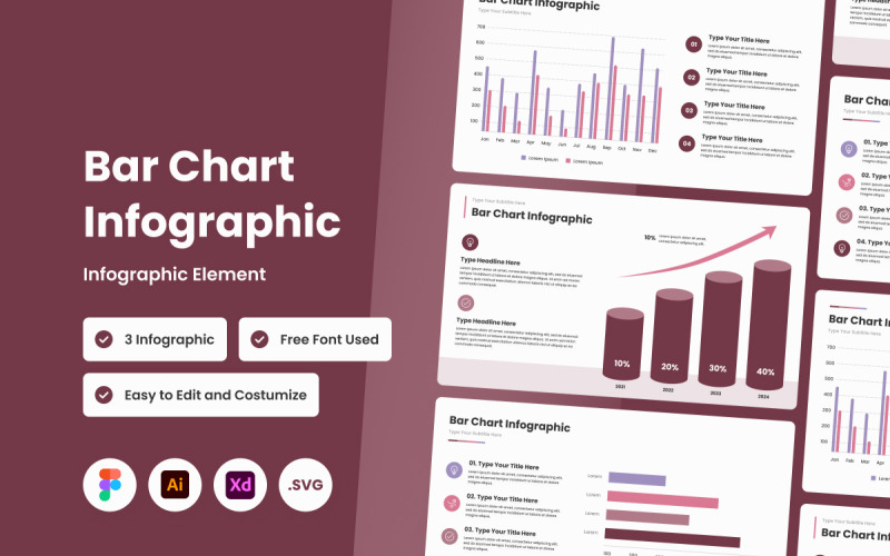 Bar Chart Infographic Template Infographic Element
