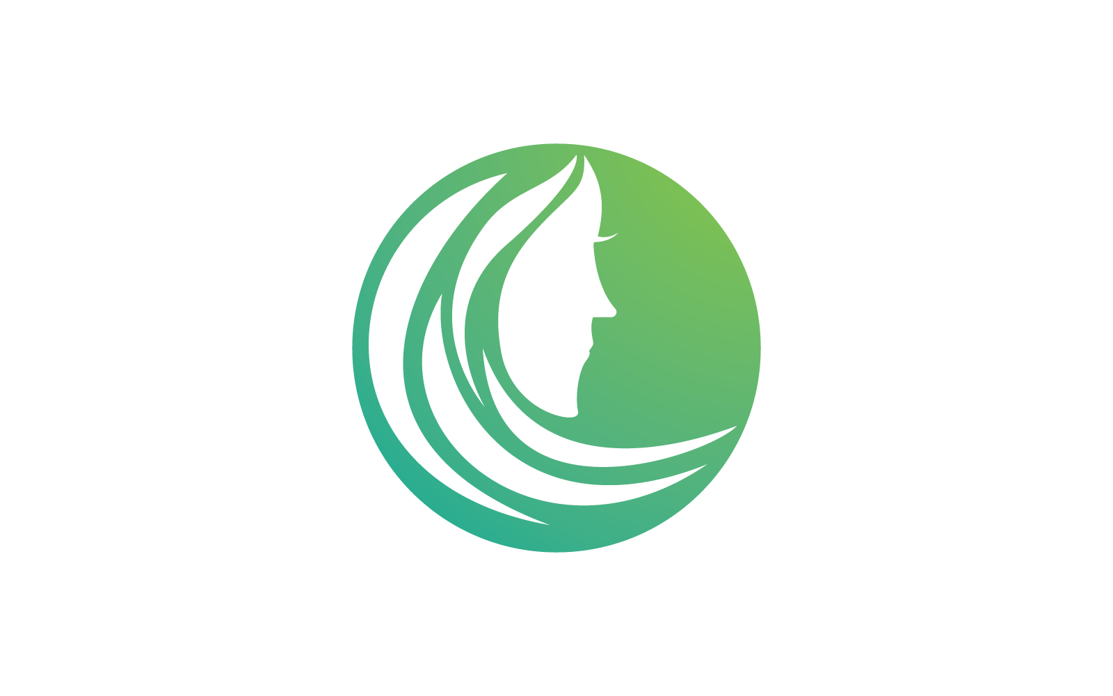Schoonheid vrouw gezicht vector logo ontwerpsjabloon