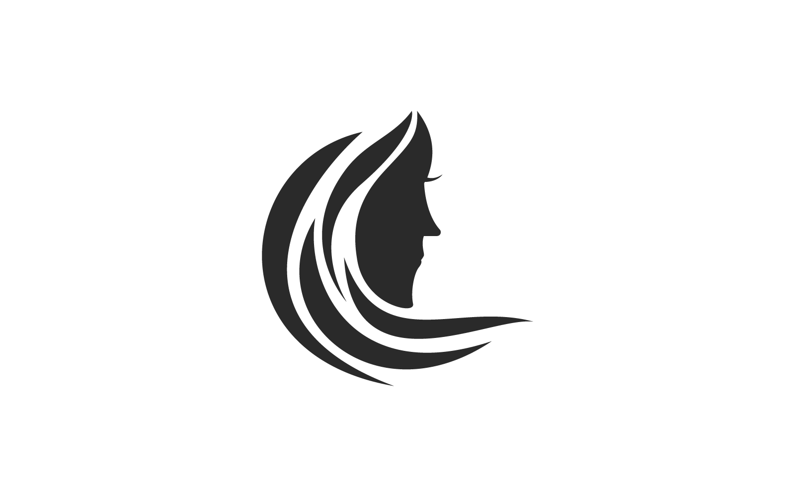 Beauty Woman face illustration logo vector template