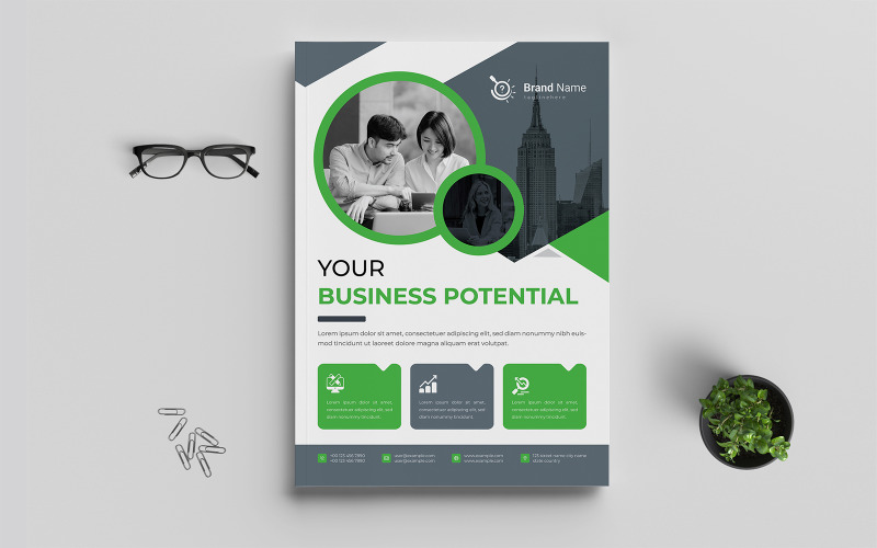 Business Potential Corporate Flyer Template Corporate Identity