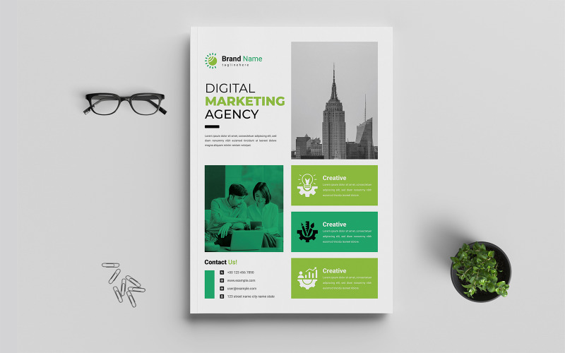 Digital Marketing Agency Flyer Template Design-03 Corporate Identity
