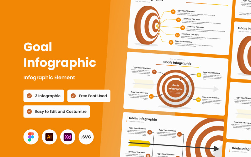 Goal Infographic Template Infographic Element