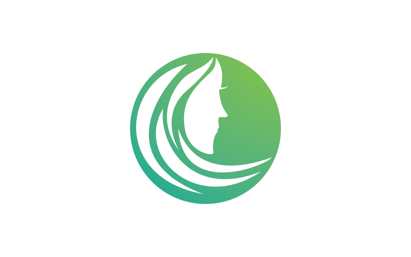 Güzellik Kadın yüz tasarımı vektör logo şablonu