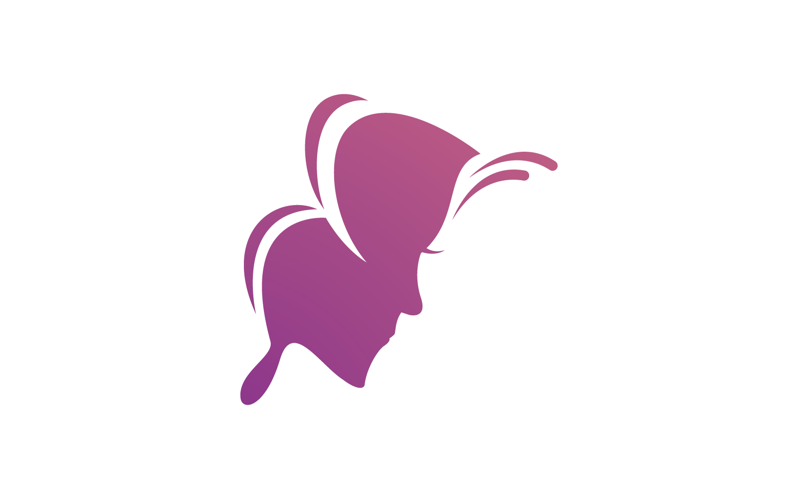 Modèle vectoriel de logo de femme de visage de beauté