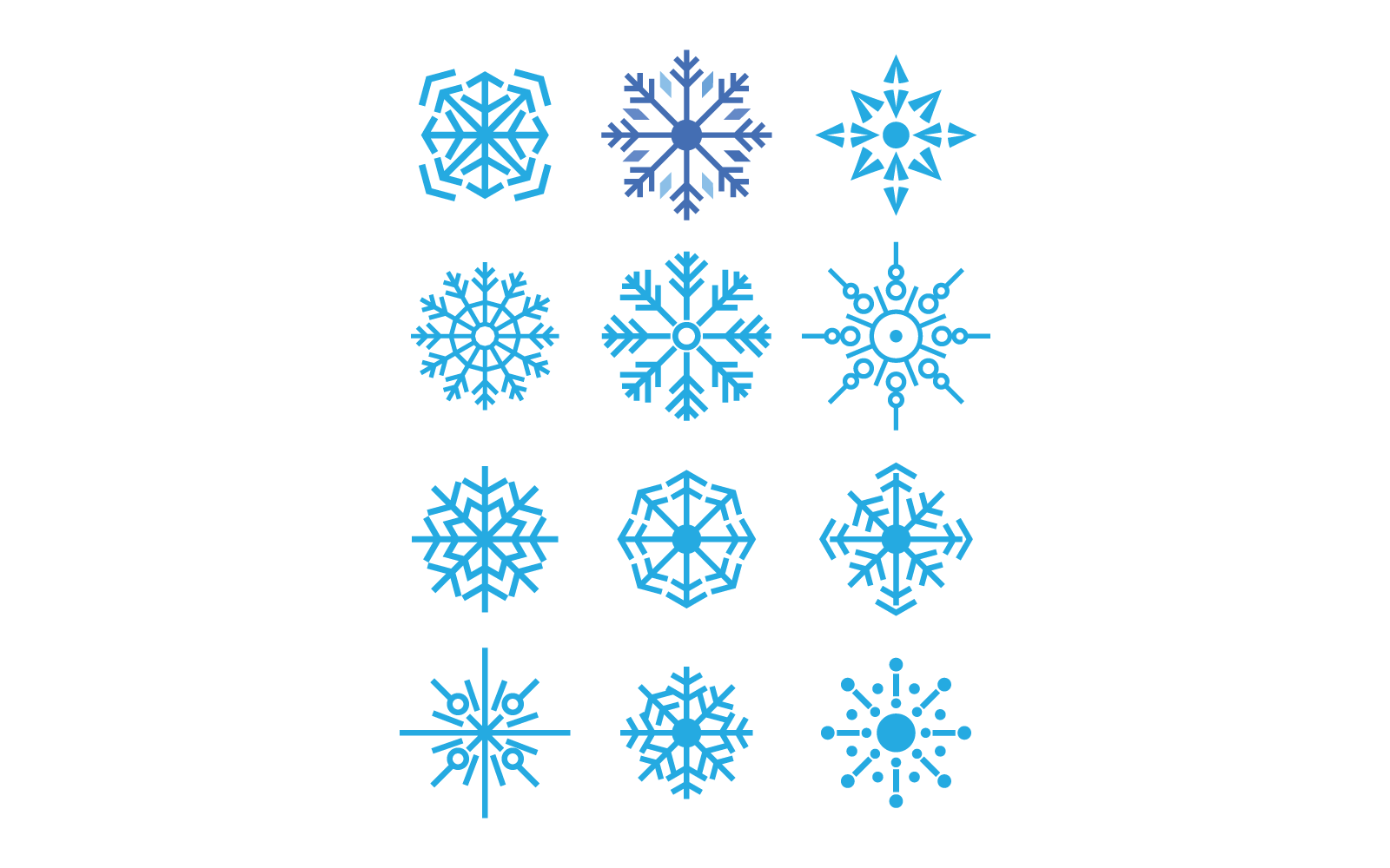 Snowflakes ilustration vector design template Logo Template