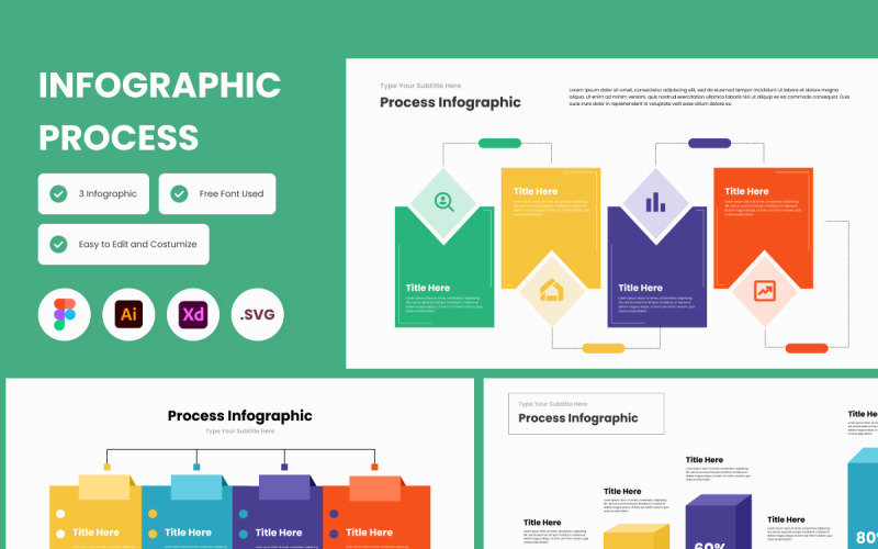 Visual Process Infographic Template V2 Infographic Element