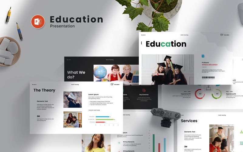 Best Education Presentation Layout PowerPoint Template