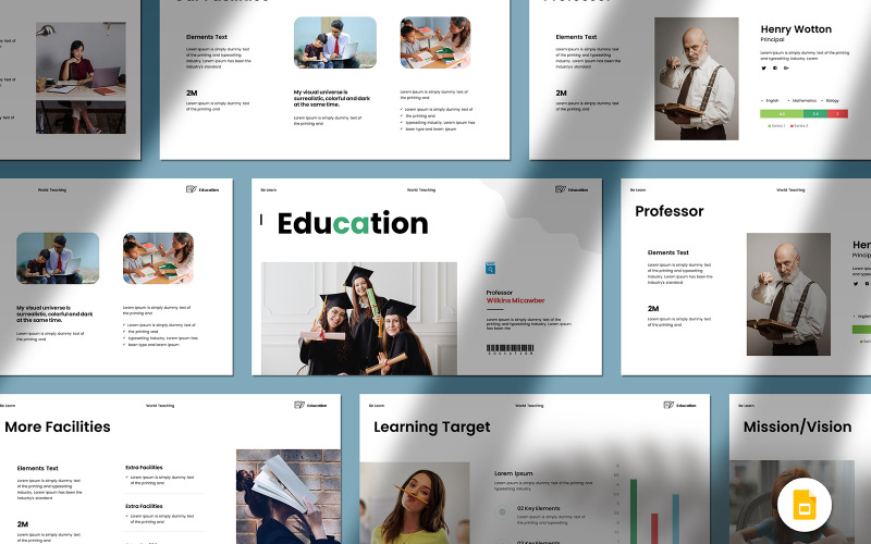 Best Education Presentation Template Layout Google Slide