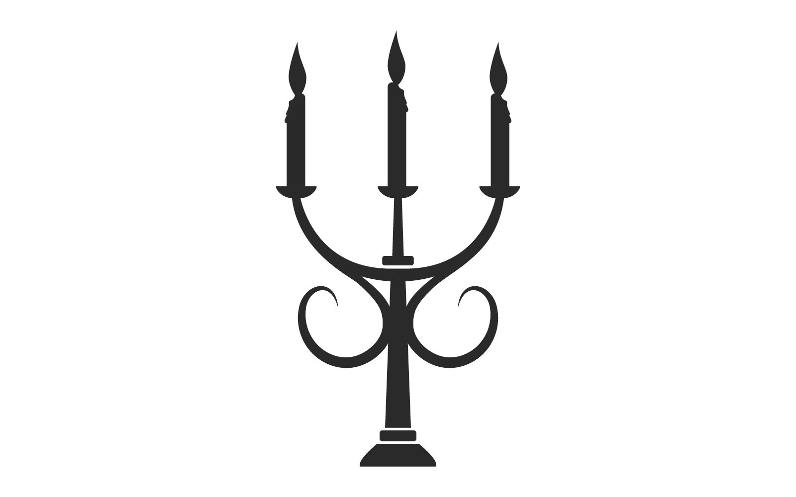 Candlelight dinner icon in flat design template