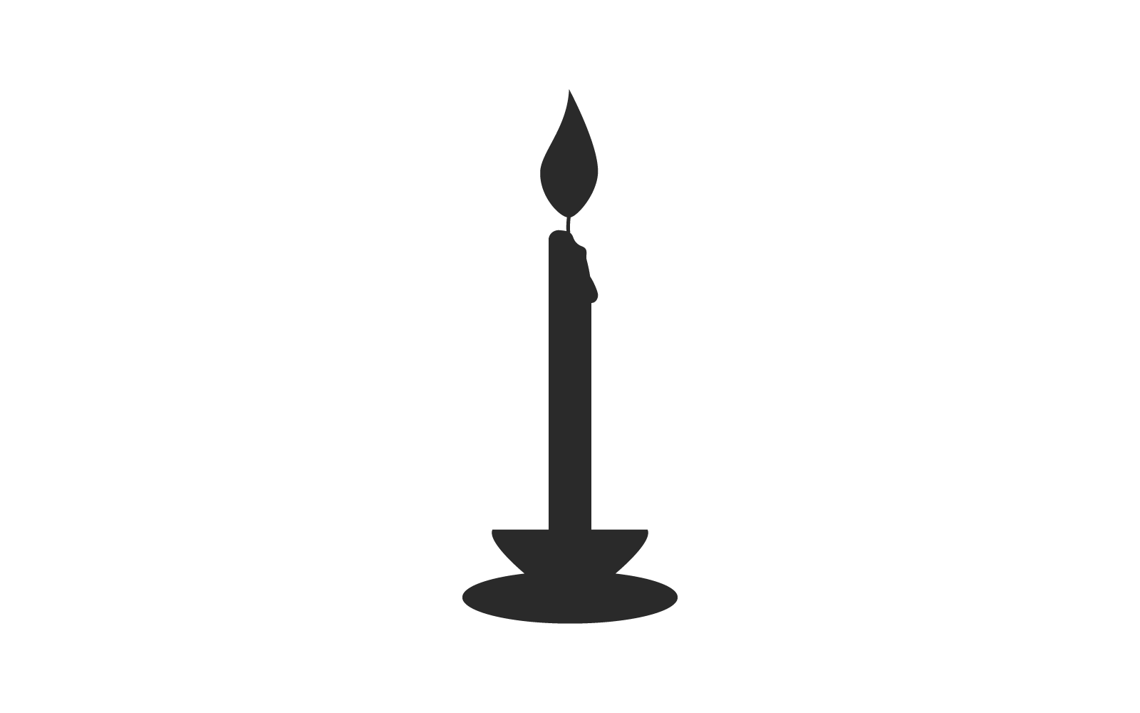 Candlelight dinner icon in flat design vector template