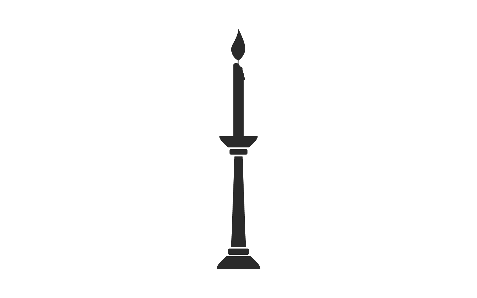 Candlelight dinner icon in flat design vector Logo Template