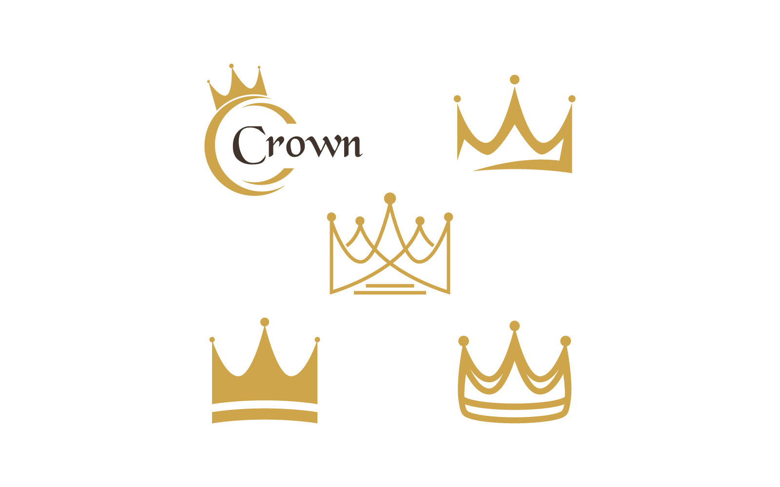 Crown illustration logo template vector