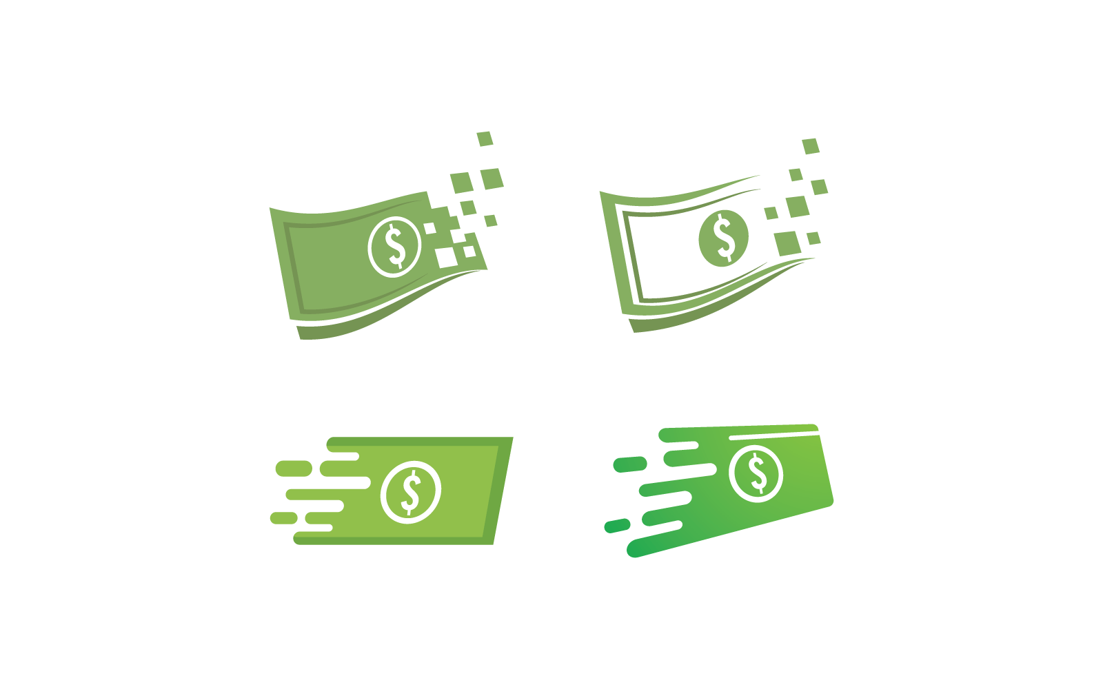 Modelo de ilustração de design vetorial de logotipo de dinheiro digital