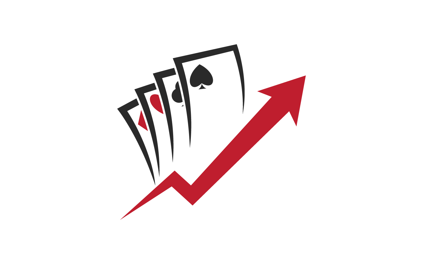 Playing card design icon illustration template