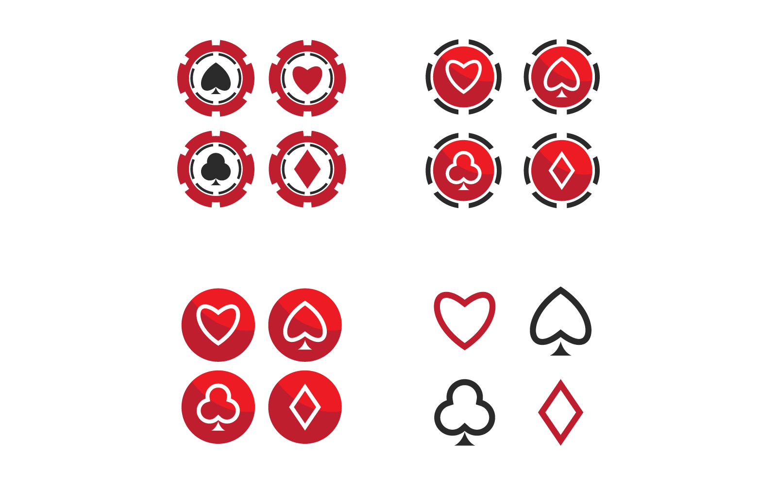 Playing card design illustration icon template