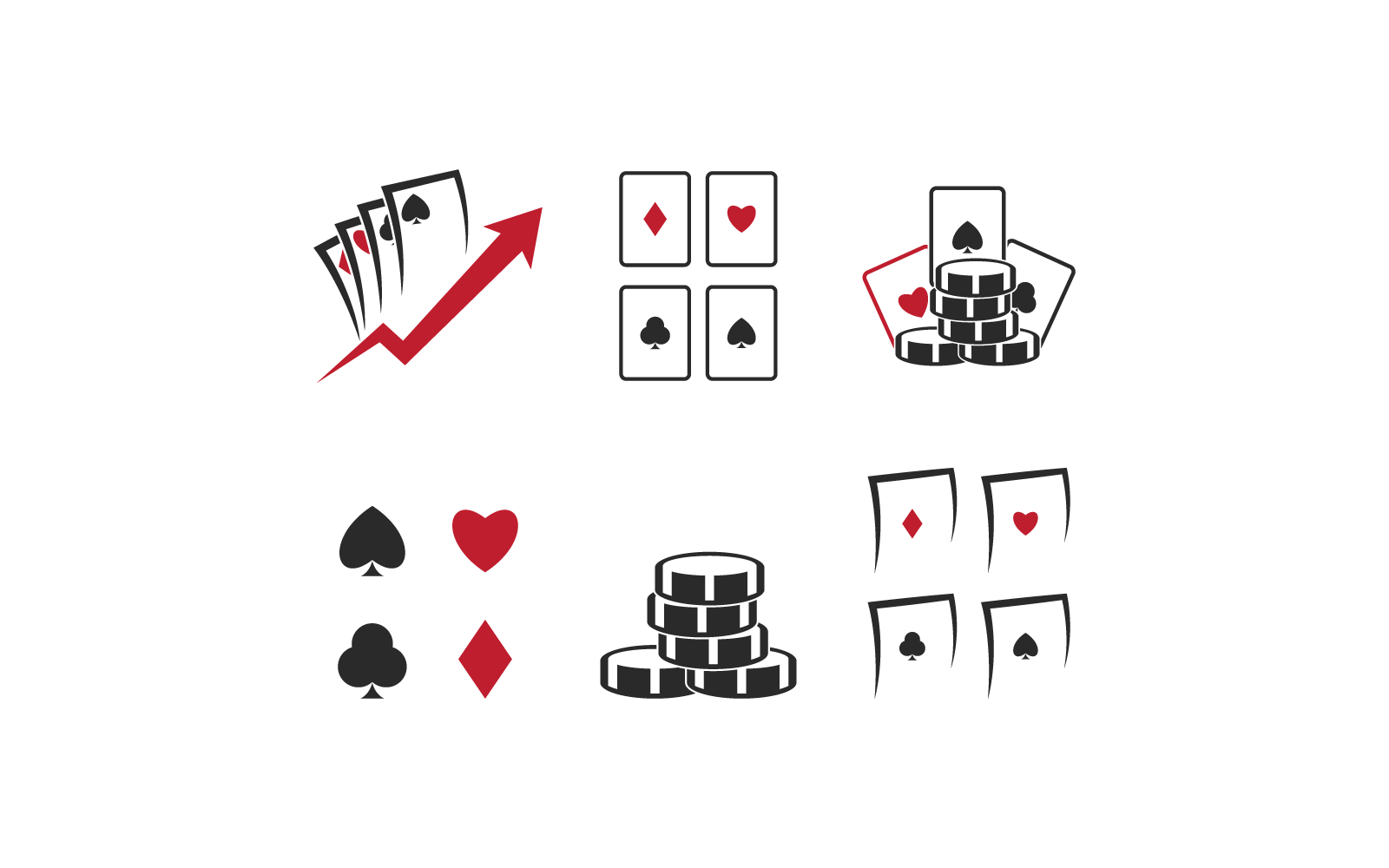 Playing card design illustration template
