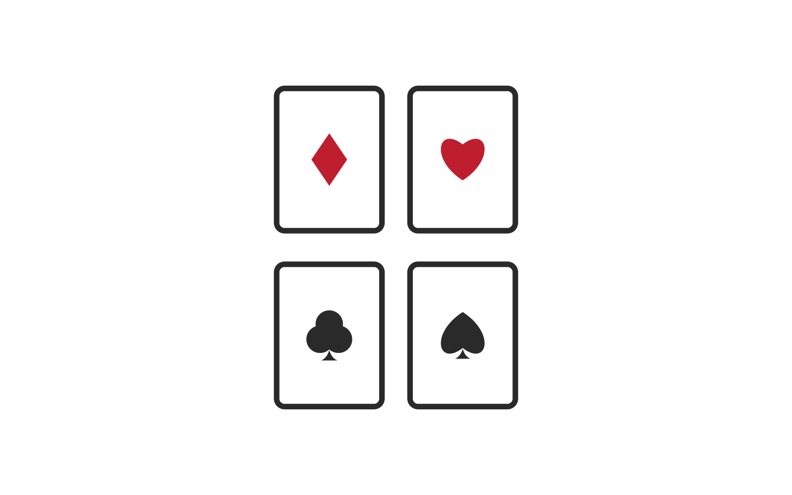 Playing card icon vector flat design illustration template