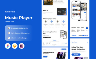 TuneTrove - Music Player Landing Page V1