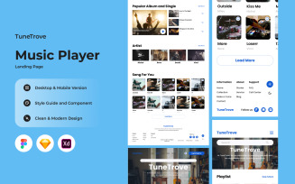 TuneTrove - Music Player Landing Page V2