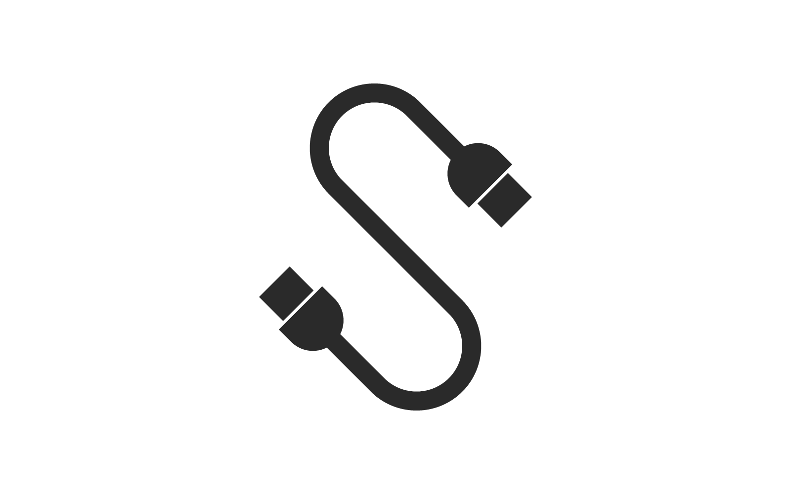 USB-Datenübertragung, Kabelsymbol-Logo-Vektor-Vorlagendesign