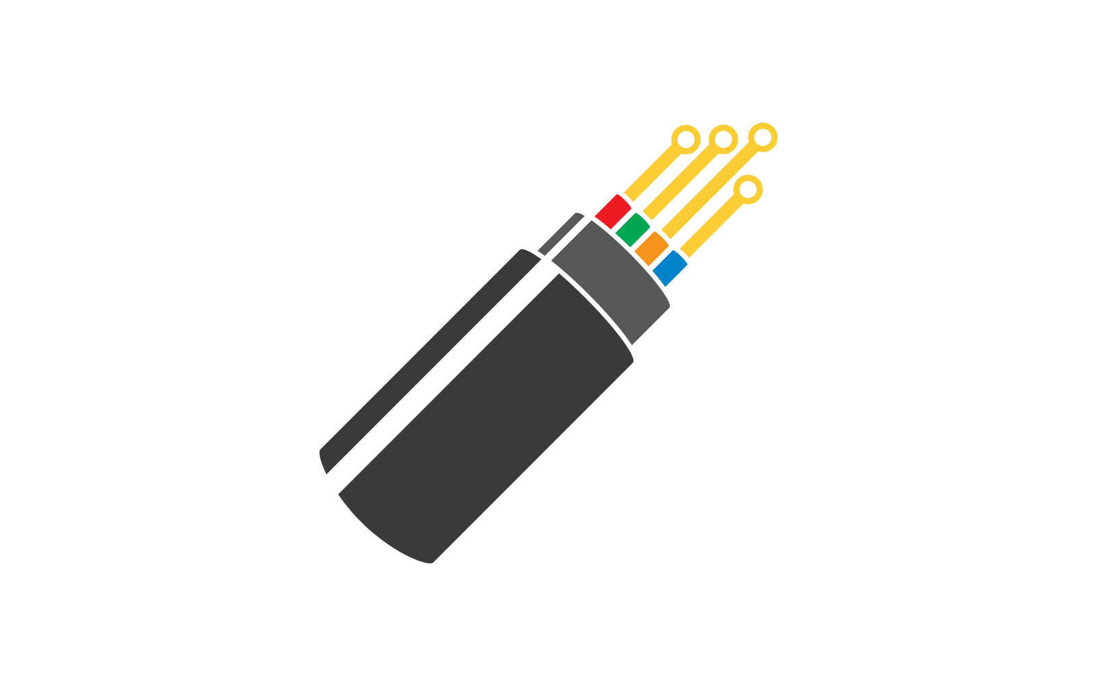 Viber optic cable icon vector illustration flat design Logo Template