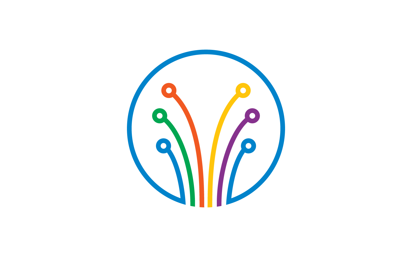 Viber optic cable illustration icon vector flat design Logo Template