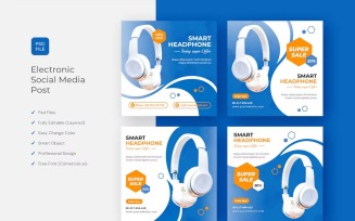 Electronic sales social Media Template Pack