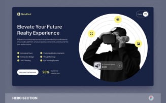 NewReal - Virtual Reality Hero Section Figma Template